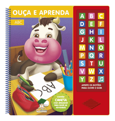 2 Livros Sonoros Ouça E Aprenda: 1 Abc E 1 Números