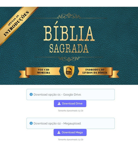Imagem 3 de 3 de Bíblia Narrada Cid Moreira Completa Mp3 Digital Link