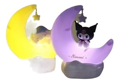 Lámpara De Noche Kawaii Moon Kuromi Cinnamoroll