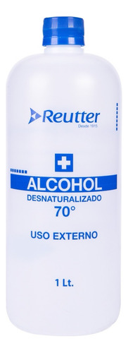 Alcohol Etílico Desnaturalizado 70° 1 Litro Reutter