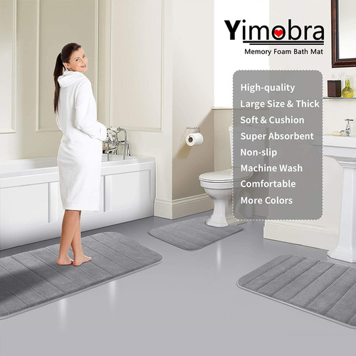 Alfombra De Baño Yimobra, Espuma Viscoelástica