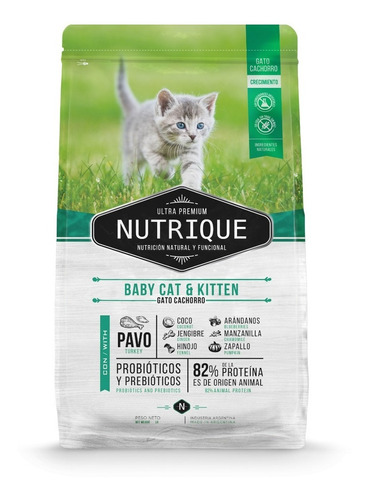 Alimento Gatos Kitten Nutrique Ultra Premium Natural 2kg 