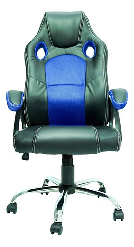 Cadeira Gamer Giratória Em Couro Sintético Best Cor Azul