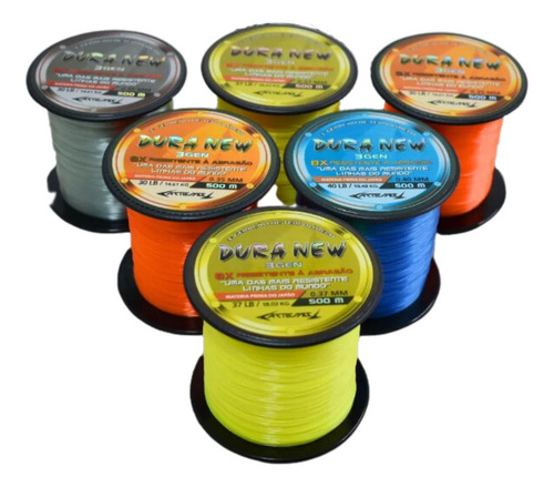 Línea de monofilamento Duranew de 0,37 mm y 500 m, nuevos núcleos de duranio, color azul