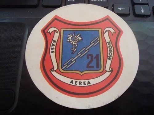 Calco Antigua Escudo Logo Base Aerea Moron 8 Cm Diam (c2)