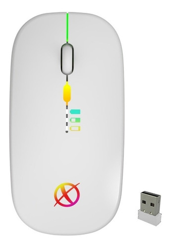 Mouse Inalámbrico Recargable Luces Led Gamer Pc/laptop Fino