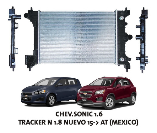 Imagen 1 de 6 de Radiador Chevrolet Sonic 1.6 Tracker  1.8  2015- C/automat.