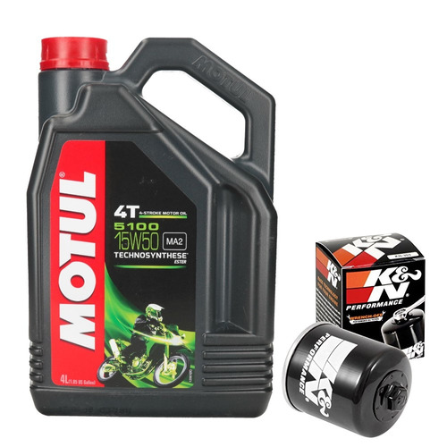 4lts Óleo Motul 5100 15w50 Filtro K&n Kawasaki Suzuki Ducati