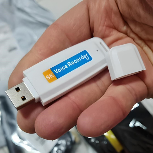 Imagen 4 de 4 de Grabadora Pendrive Audio Espia, 100% Discreto, Color Blanco
