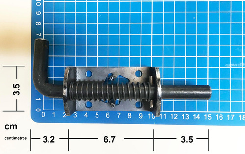 Imagen 1 de 3 de Cerrojo Metalico Con Resorte Y Seguro