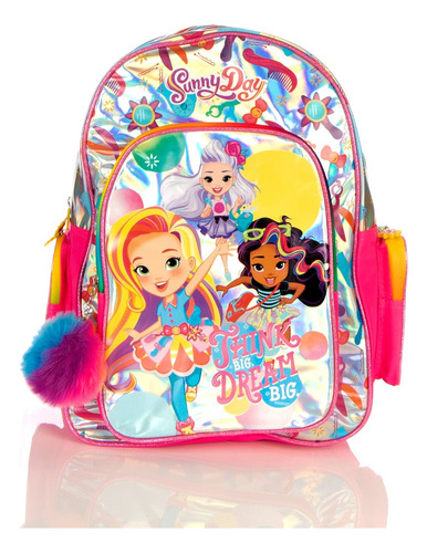 Mochila Sunny Day Think Big, Dream Big Color Plateado