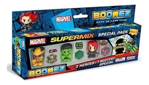 Boomez Marvel Pack 4 Figuras Batalla Supermix