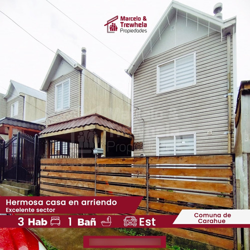 En Arriendo Hermosa Casa 3d+1b, Excelente Sector, Comuna De 