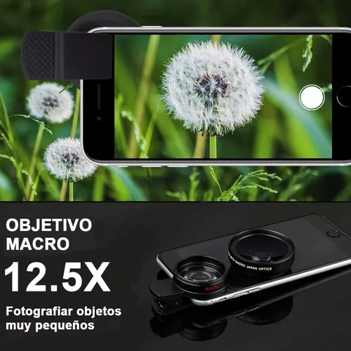 Comprar Teléfono Móvil Universal Gran Angular 0.45X 12.5X Lente Macro HD  para iPhone Android