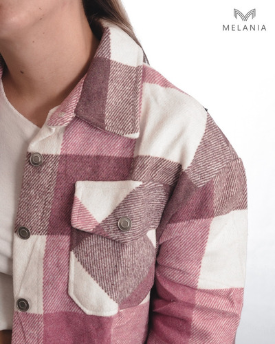 Imagen 4 de 5 de Sobre Camisa Tartan Abrigada Leñadora Invierno Tendencia