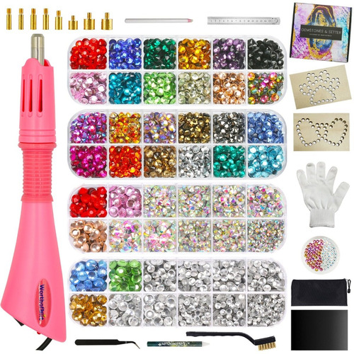 Kit De Aplicador Hotfix Aplicator De Pedrería Rhinestone Diy