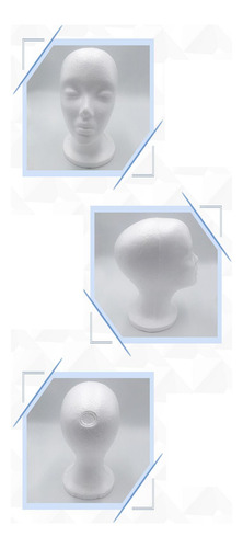 3 Cabeza De Maniquí De Espuma De Poliestireno Para Mujer,