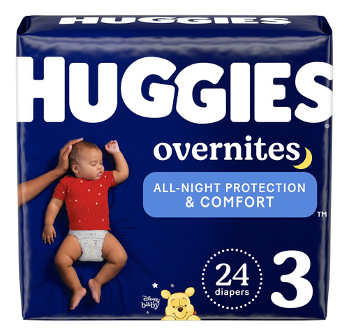 Huggies Panales Nocturnos Para Bebe, Color Blanco, Talla 3,