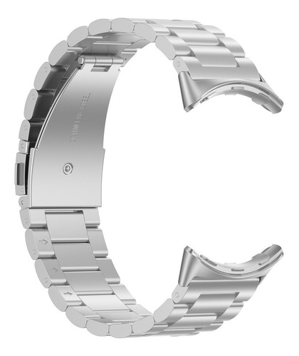 Poolsy Pulseira Aço Inox Compatível Smartwatch Google Pixel Watch cor prata