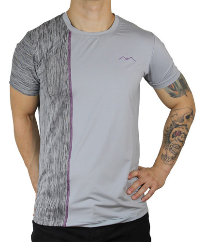 Playera Outdoor Kon Tiki Tarahumara Gris Hombre Pdtarag00h