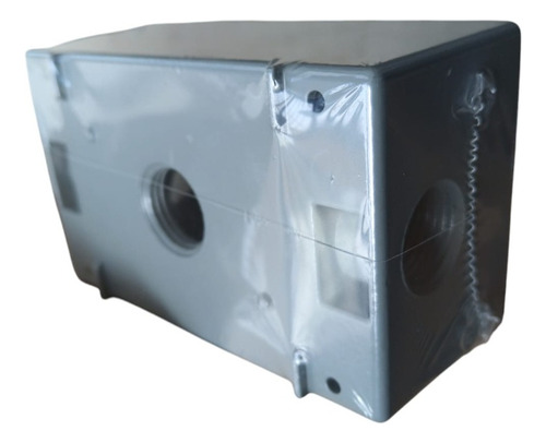 100 Pzs. Caja Recta 3 Orificios 1/2 Aluminio