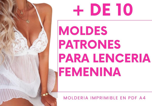 +10 Molde Patrón Imprimible De Lencería Femenina | Pdf |