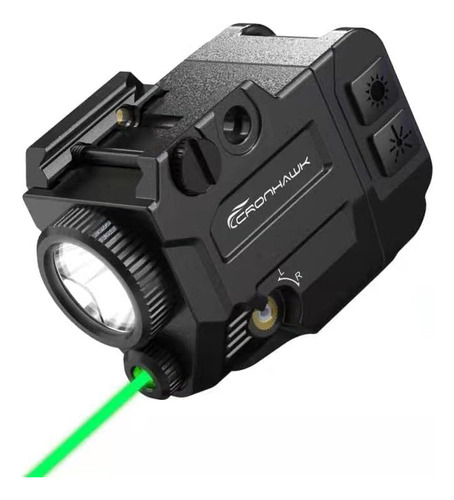 Linterna O Lampara Tactica Doble Laser Verde Y Rojo Led Riel