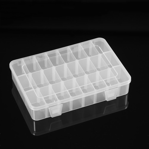 * Caja Organizadora De Joyas De Plástico, 24 Rejillas,