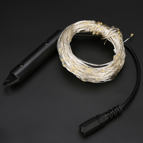 Cadena Led De Alambre De Cobre Flexible De 2 M Y 200 Led Par