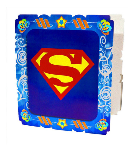 Piñata De Superman Logo Cuadrada Infantil Fiesta Arlequín