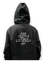 Comprar Buzos Oversize Mujer Negro Hoddie Muscul Estampado Algodon