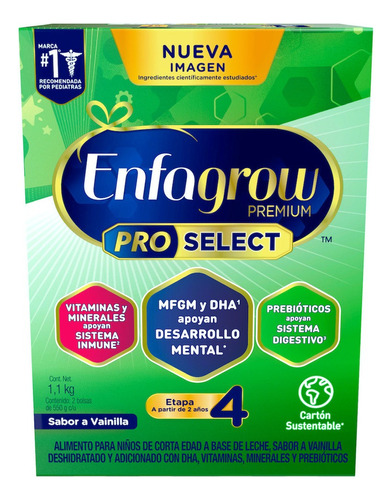 Fórmula Infantil Enfagrow Pro Select Etapa 4 Caja 1.1 kg