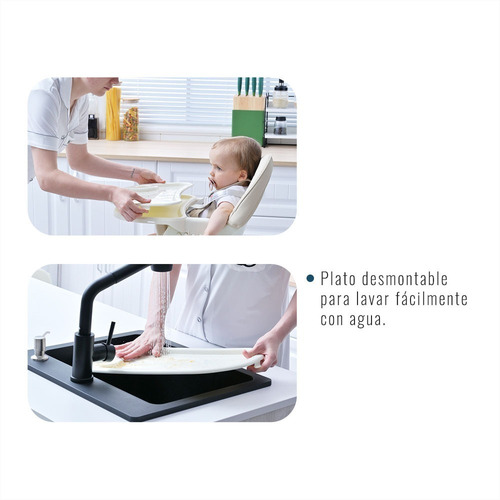 Imagen 4 de 5 de Silla Comedor De Comer Asiento Plegable Para Niños Nórdico