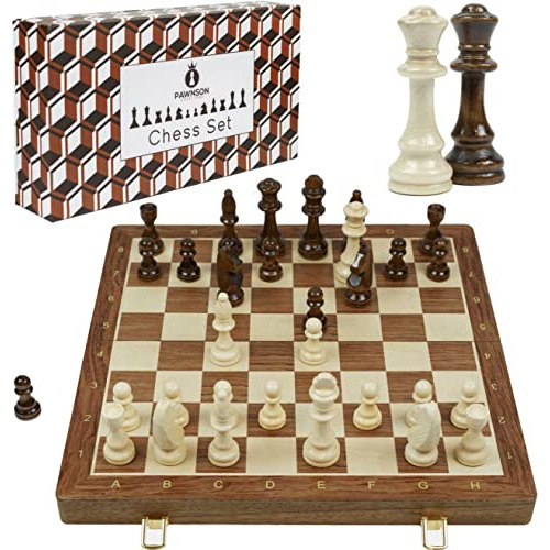 Wooden Chess Set For Kids And Adults  18 Inch Staunton Ches