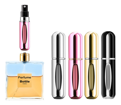 Mini Botella De Perfume Recargable Portatil Con Atomizador D