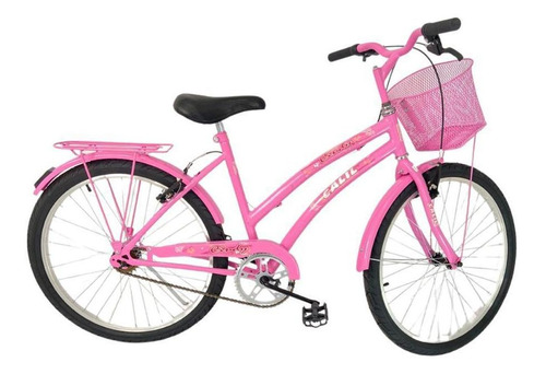 Bicicleta Infantil Calil Cindy Aro 24 Bike Feminina - Rosa