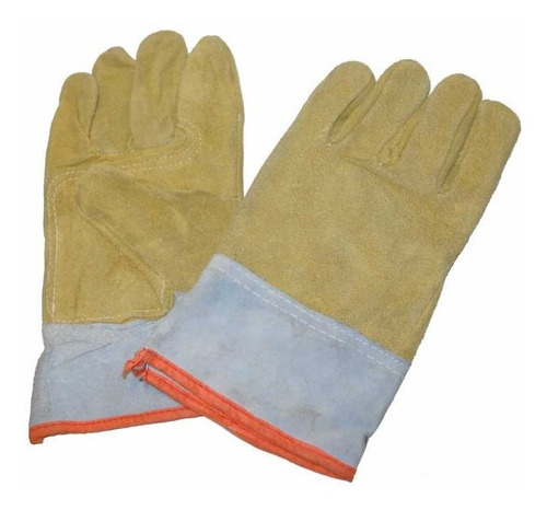 Guantes Descarne Americano Puño Corto Amarillo