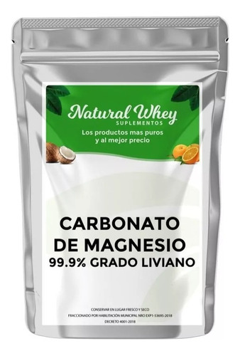 Carbonato De Magnesio Puro Usp 500 Gr Liviano