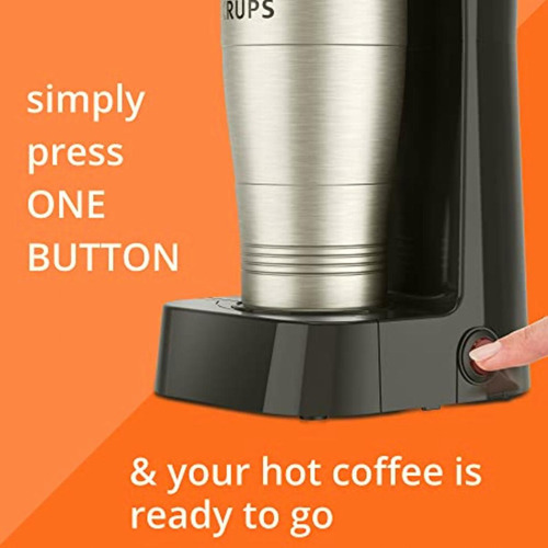 Cafetera Personal De Filtro Krups To Go Inoxidable Con