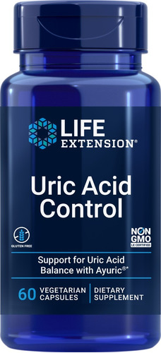 Suplemento Life Extension Controle De Ácido Úrico 60 Cáp Veg