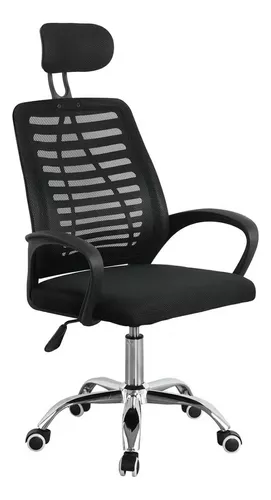 Silla Oficina Ergonomica Con Apoya Cabeza Altura Regulable