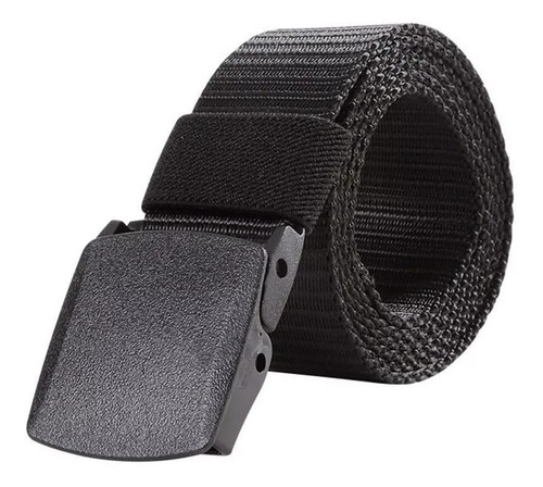 Cinturón Táctico Ajustable, Hebilla De Polímero Color Negro