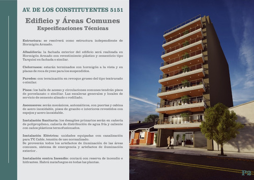 Imagen 10 de 12 de 1 Amb. Divisible 9° P. C Cfte Vista Abierta 34m2