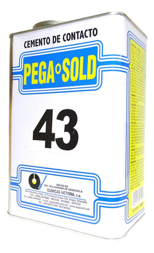 Cemento De Contacto Pega Sold 43 Pega Amarilla  Galón