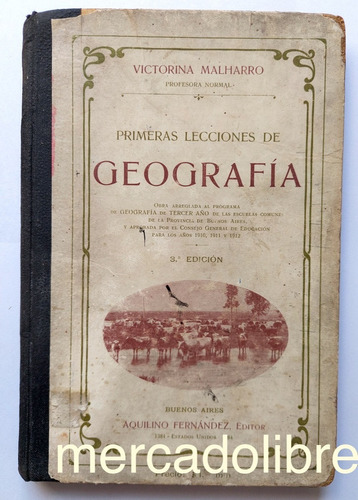 Victorina Malharro 1910 Primeras Lecciones De Geografía