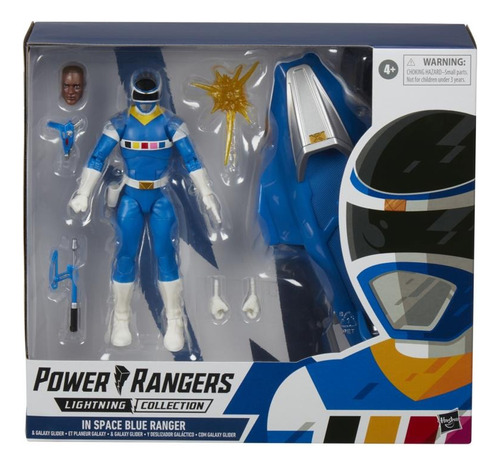 Figura Power Rangers In Space Blue Ranger & Galaxy Glider