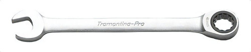 Llave combinada Tramontina Pro con trinquete de 17 mm, color plateado