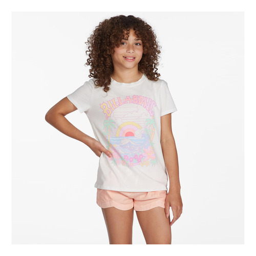 Polera M/c Niña The Good Life G Tees Blanco