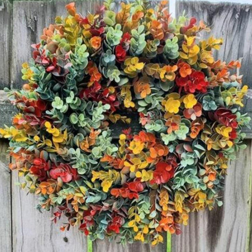 Guirnalda De Flores De Otoño Al Aire Libre, Hojas Los 35cm