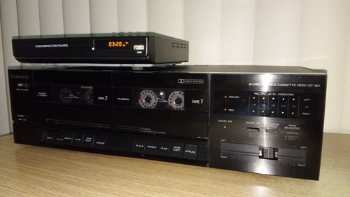 Mitsubishi Double Cassette Deck Vintage 100% Funcionando